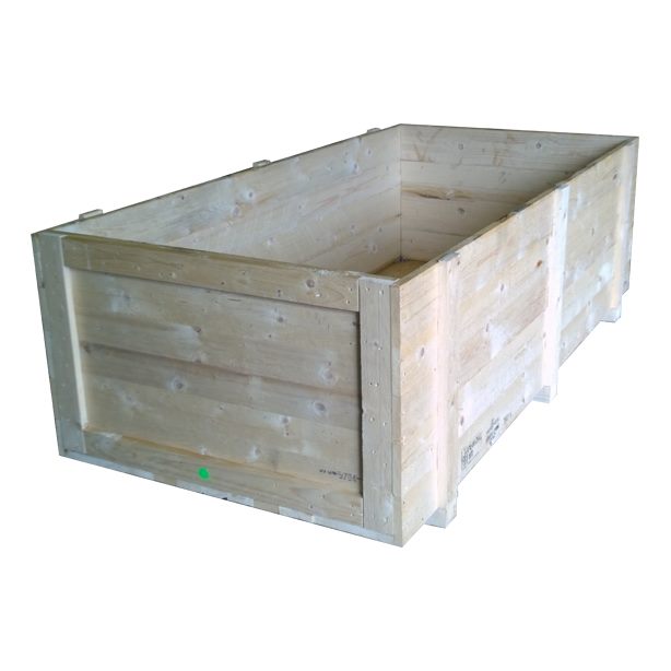 A long timber crate