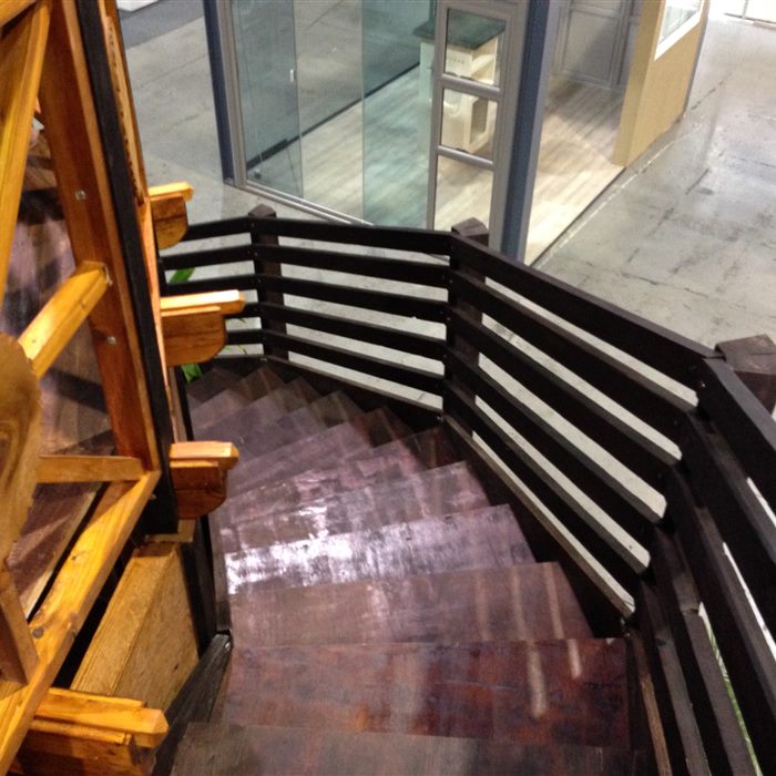 Inside: the spiral stair