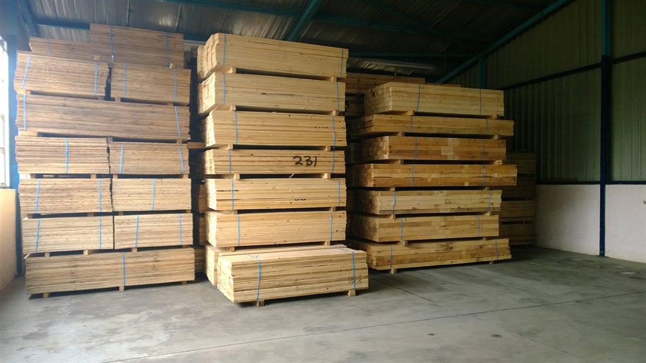 Reclaimed timber stacked high in the Westmead store